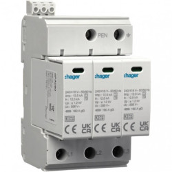 Ogranicznik przepięć SPD 3-fazowy B+C (Typ 1+2) 3P 12,5kA +37,5kA/50kA warystorowy HAGER