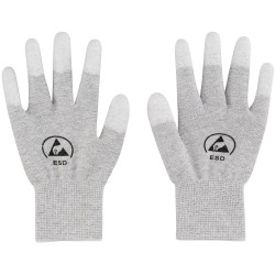 TRU COMPONENTS TC-12539840 ESD gloves light grey size S 1 pair ESD gloves