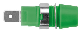 Gniazdo bananowe Żeński Wypustka typ Gniazdo bananowe Zielony 32A Schutzinger rozmiar 4 mm