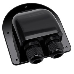 Przelotka przepust dachowa na 2 przewody kable solarne czarna na dach kampera