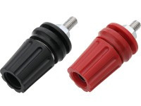 BAN-G-PL20BR Gniazdo bananowe na obudowę 40mm PL, 20A, 60V kpl. czarne+czerwone