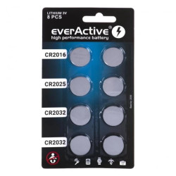 EVERACTIVE ZESTAW BATERII LITOWYCH, 4X CR2032 2X CR2025 2X CR2016 CRMIX8BL