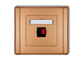 FLEXI Gniazdo głośnikowe pojedyncze złoty metalik 8FGG-1 KARLIK