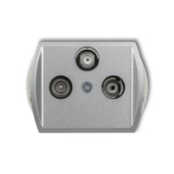 TREND Gniazdo antenowe RTV-SAT końcowe 1,5dB srebrny metalik 7GS