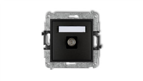 Mini Gniazdo Antenowe Pojedyncze Tv Czarny Mat 12Mgtv-1