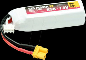 Li-Po battery, 7.4 V, 650 mAh