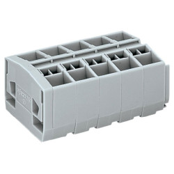 WAGO 264-255 5-way 10mm 4 Conductor Snap In Terminal Strip Grey AWG28-12