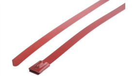 Opaska Kablowa 125Mm 4.6 Mm Stal Nierdzewna Z Powłoką Poliestrową 100 Sztuk...