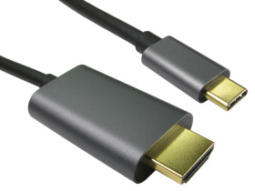 Kabel USB Złącze A USB C Złącze B HDMI dł. 3m Przewód USB kolor: Czarny
