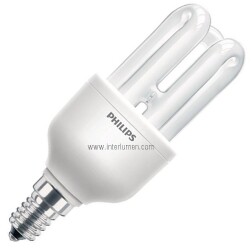8W E14 3U 827 mini Philips Small Economy Kompaktowa, energooszczędna świetlówka rurkowa Small Economy 8W E14 220-240V