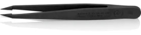 ESD plastic tweezers, insulated, antimagnetic, carbon fibre plastic, 115 mm, 92 09 02 ESD