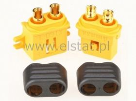 Wtyk i gniazdo XT60-L; złącze prądowe+ osłona 60A