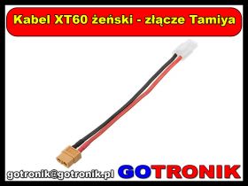 Kabel XT60 żeński - złącze Tamiya