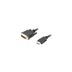Kabel HDMI-DVI-D 3M czarny Single Link pozłacane styki Lanberg