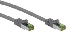 Patch cable, RJ45 plug, straight to RJ45 plug, straight, Cat 8.1, S/FTP, LSZH, 2 m, gray, 61116