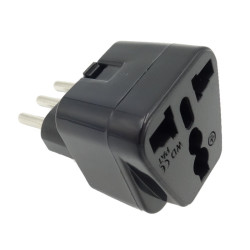Adapter podróżny Włochy Włoski czarny Meladiwy Chile San Marino Salwador Italy...