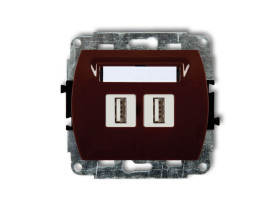 TREND Gniazdo USBx2 podwójne-AA 2.0 brązowy 4GUSB-2 KARLIK