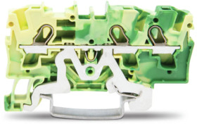 3-wire protective earth terminal, spring-clamp connection, 0.5-6.0 mm², 1 pole, 22 A, 8 kV, yellow/green, 2004-1307