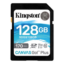 Karta SD SDXC, 128 GB Nie 3D TLC, Kingston Canvas Go! Plus -25 → +85°C