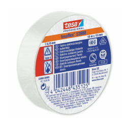 Taśma Izol. TESA 10m/15mm Biała Dł.10m/Szer.15mm SPVC, Izolacyjna
