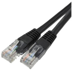 Patchcord UTP kat.5e kabel sieciowy LAN 2x RJ45 linka czarny 2m
