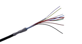 Przewód zasilający MICROWIRES TPU-2619 10 Core 50 m Perfluoroalkoksyl Sheath Czarny 4.22 mm OD, 600 V 75 °C