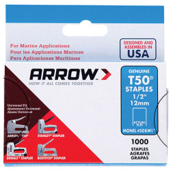Arrow A505M1 T50M 505m Monel Staples 8mm ( 5/16in) Box 1000