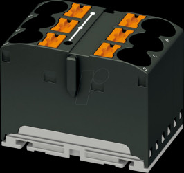 1082395 PTFIX distribution block, 6x10/S, black