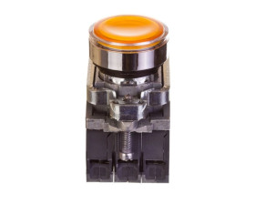 Przycisk sterowniczy 22mm żółty 1Z 1R z samopowrotem Z podświetleniem XB4BW35M5
