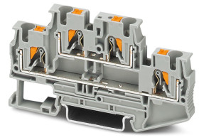 Dwurzędowa złączka szynowa Phoenix Contact 10 → 24AWGWciskane PTTB 4 RD 32A 500 V