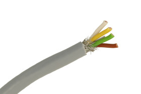 Przewód; do transmisji danych; LIYCY; 4x0,75mm2; linka; Cu; szary; PVC; okrągły; ekranowany; 300V; zwój 200m; Helukabel; RoHS