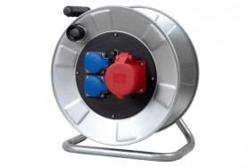 Rozgałęźnik na bębnie metalowym BORDO-320 16A 5p, 2x230V IP44