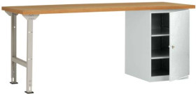 System banków warsztatowych COMBI, model 8 z płytą wielowarstwową, szer. X gł. X wys. = 1500 x 700 x 840 mm Manuflex WC5
