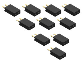 Opencircuit Female header 2 pin - 2.54mm - 10 pcs