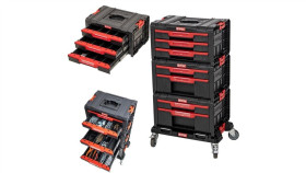 Zestaw Skrzynek Modułowych 4W1 Na Platformie Transportowej Pro Drawer...