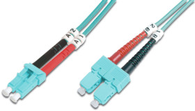 FO patch cable, LC to SC, 7 m, OM3, multimode 50/125 µm, DK-2532-07/3