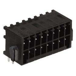 WAGO 713-1430 10 x 2 Pole 3.5mm 10A MCS Horizontal PCB Male Header Black