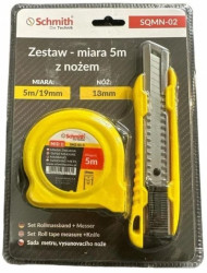 Miara zwijana 5m + nożyk ostrze łamane zestaw - Schmith
