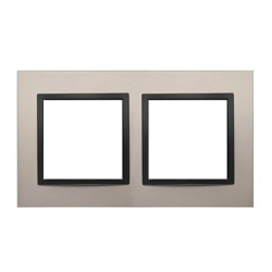 Simon 54 Nature Ramka 2-krotna metalowa, Satynowa Noc DRN2/81