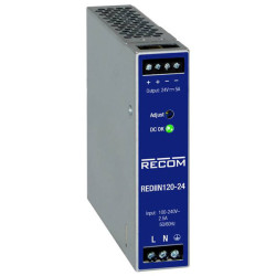 RECOM REDIIN120-24 PSU Rail mounted 24V 5A 120W 1 output Content DIN Rail