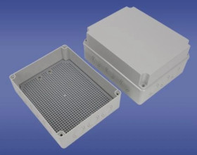 Puszka hermetyczna natynkowa z płytą PMT4 248x198x86mm IP44 szara PH-4A.1 P 28.411