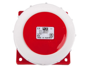 Gniazdo tablicowe skośne 32A 5P 400V /100x92/ czerwone IP67 POWER TWIST 4252-6