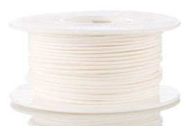 Przewód jednożyłowy linkowy 0,35 mm² Biały Alpha Wire PTFE 22 AWG 600 V dł. 30m 7/0,25 mm +200°C MIL-W-16878/4, NEMA
