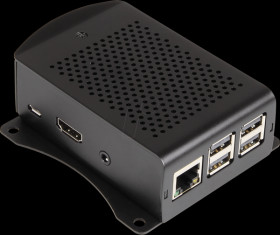RB-ALUCASE+06 Case for Raspberry Pi 3, aluminium, black