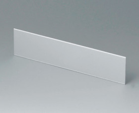 Front/rear panel, straight, aluminum, (W x H) 136 x 32 mm, gray, B3115100