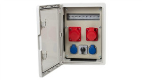 Rozdzielnica Budowlana Rb-300 12M - Gniazda 16A 5P, 32A 5P, 2X230v, 0/1, /12...