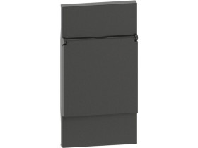 LIVING NOW Plakietka gniazda 2P+Z schuko z klapką - 2 moduły - czarna KG04P LEGRAND