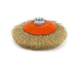 Szczotka tarczowa z gwintem do szliferek kątowych, 115 mm (54-168)