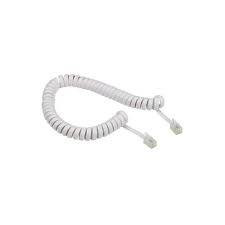 Kabel spiralny do słuchawki tel. 2,1m biały