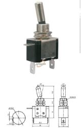 PRZEŁĄCZNIK 2-POZYCJE 2-PINY ON-OF 12V/25A LED BIALA KN3